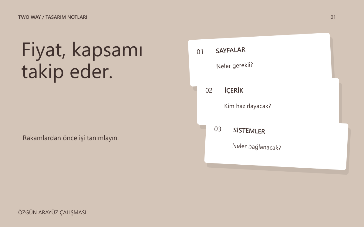 Kapsam, içerik ve entegrasyon bileşenleriyle proje planlama kartları.