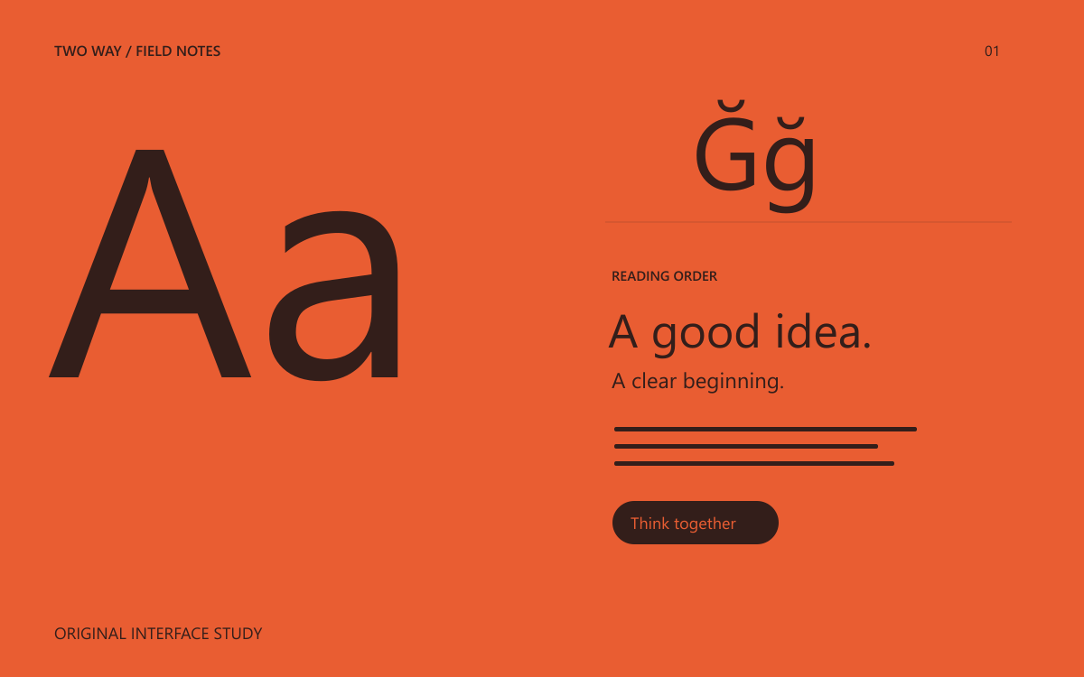 Orange typographic composition showing headings, body text and Turkish characters.