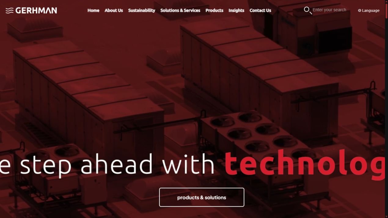 Gerhman Global — web sitesi arayüzünün ekran görüntüsü